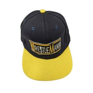 CombatWear Wrestlemania Logo Baseball Hat Cap with polysnap closure